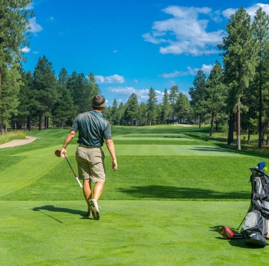 Man playing Golf