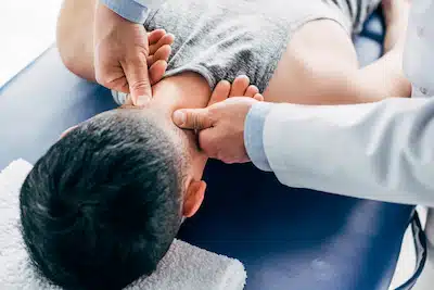 Doctor did a chiropractic adjustment and manipulation