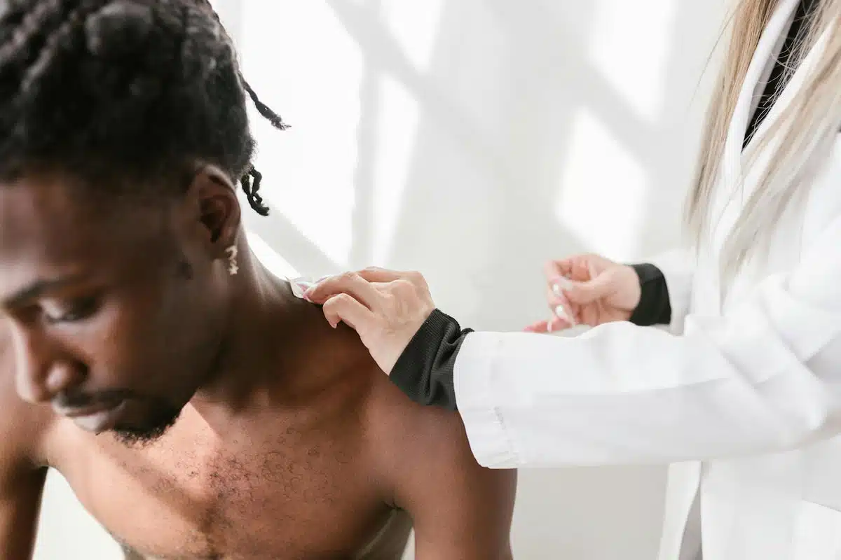 woman receiving chiropractic care to regain joint mobility and flexibility